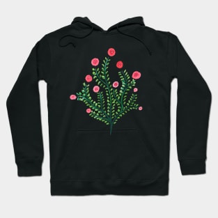 Spring Plant In Pink And Green Hoodie